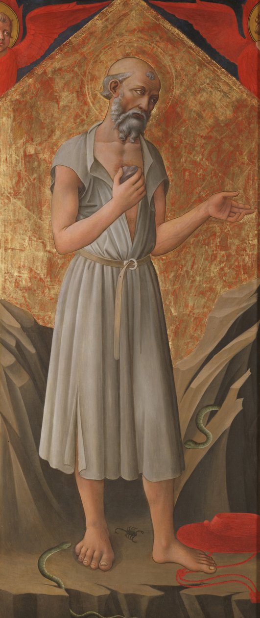 圣杰罗姆，Pen悔，大约1460年（面板上的蛋彩画） 作者 多米尼克·米歇里诺