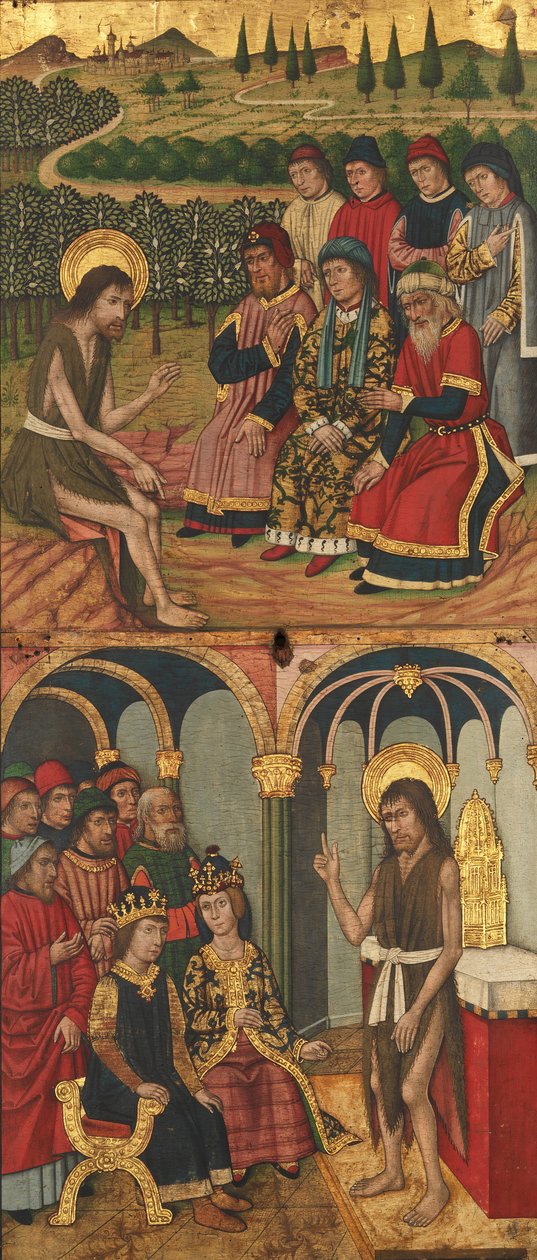 施洗者圣约翰与他的生活场景的面板，1464-1507。 作者 多明戈·拉姆
