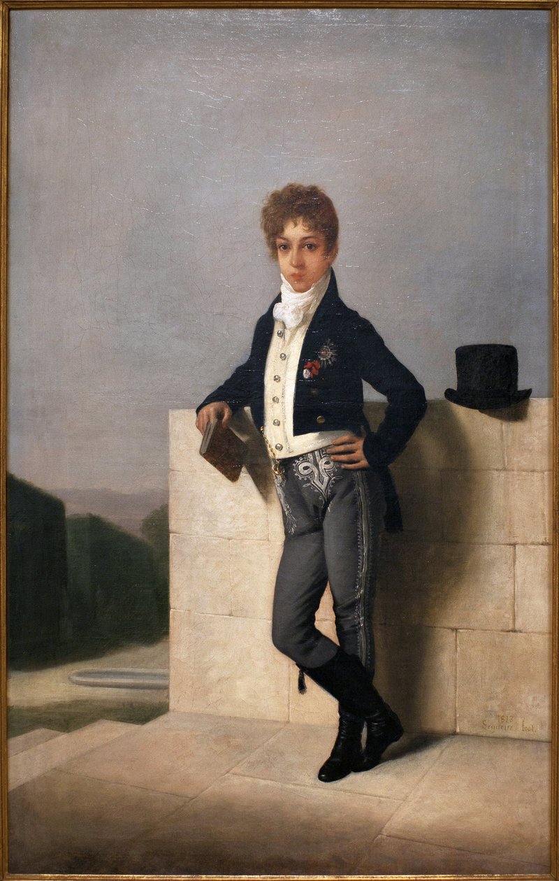 若昂·佩德罗·昆特拉的肖像，法罗博伯爵 (1801-1869) - Domingos Antonio de Sequeira (1868-1937) 作画，布面油画 作者 多明戈斯·安东尼奥·德·塞奎拉