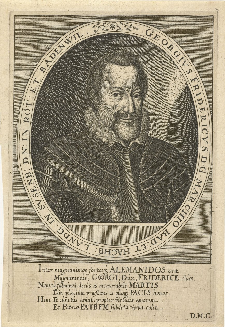 Baden-Durlach的George Frederick 1573-1638，c。 1610 作者 多米尼库斯或Custodis Custos