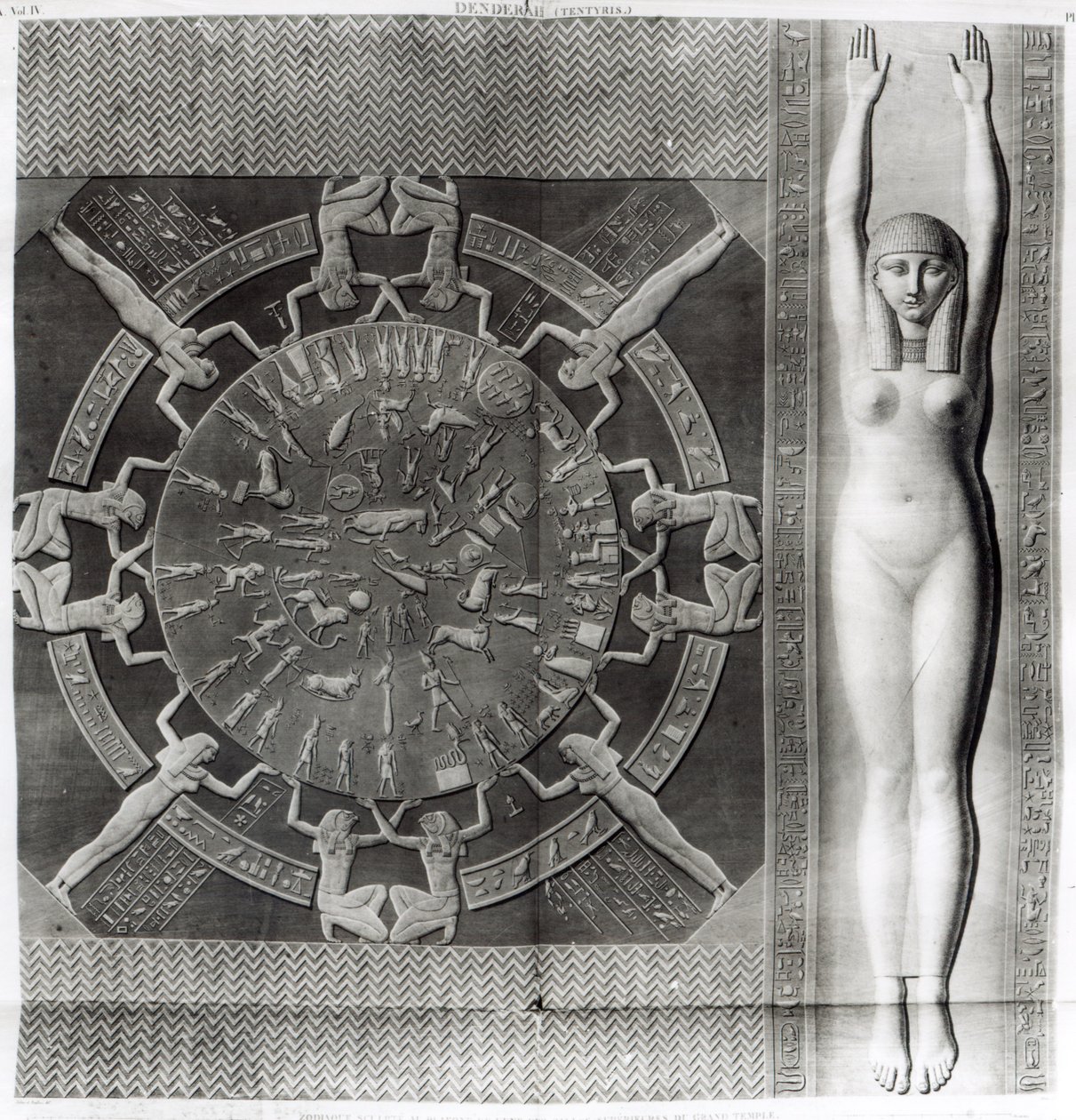 Dendera Zodiac，刻于1802年 作者 多米尼克·万提·德农（Dominique Vivant Denon）