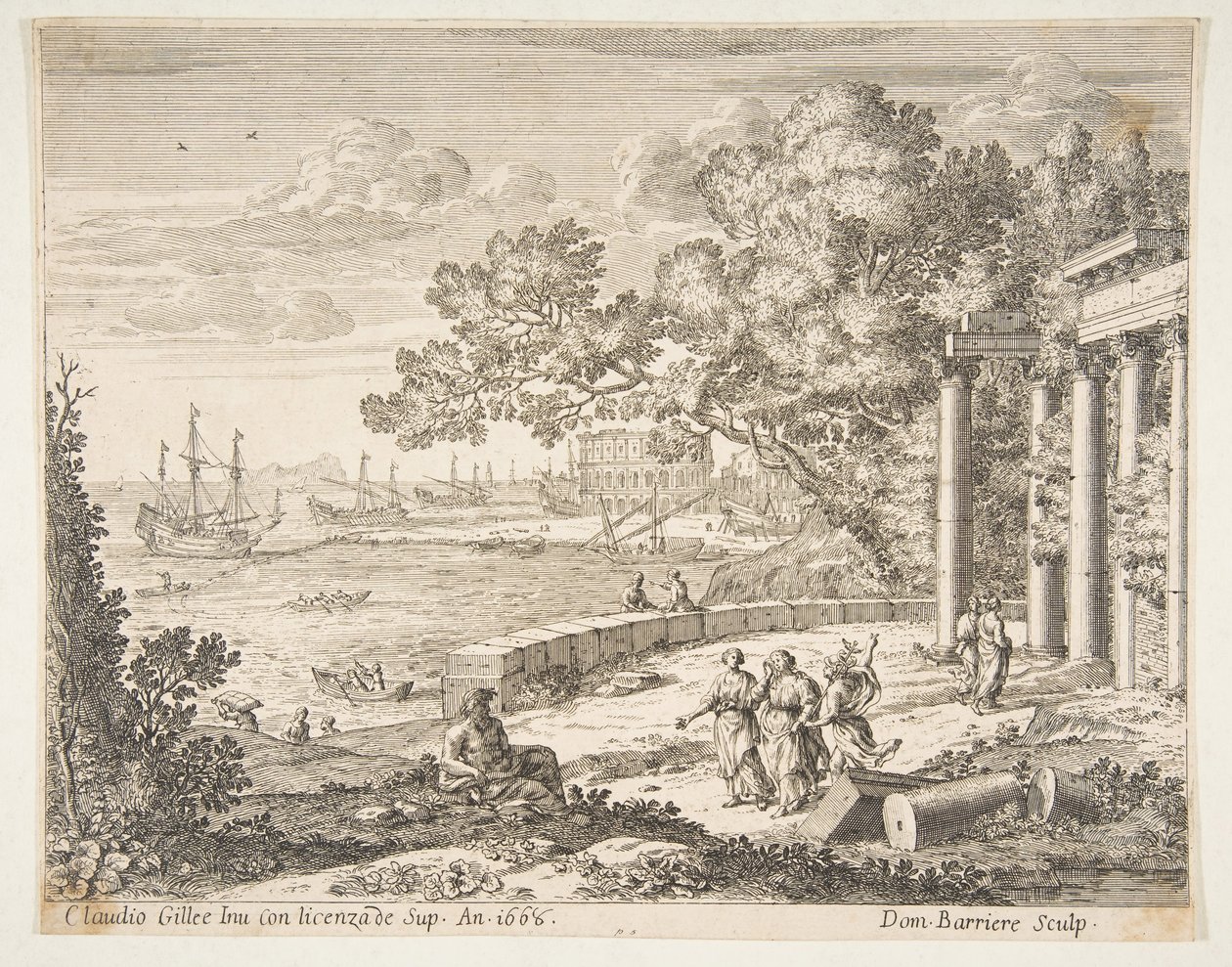 有水星的风景，1668年。 作者 多米尼克·巴里尔