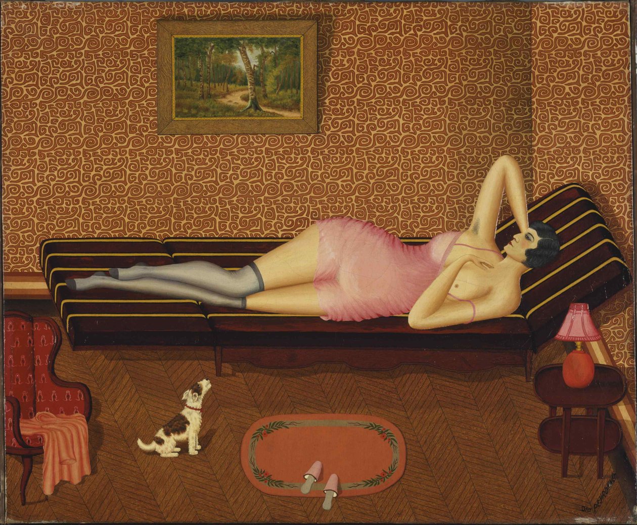 躺着的夏日午睡女人，1933年。 作者 多米尼克·佩龙内（Dominique Peyronnet）
