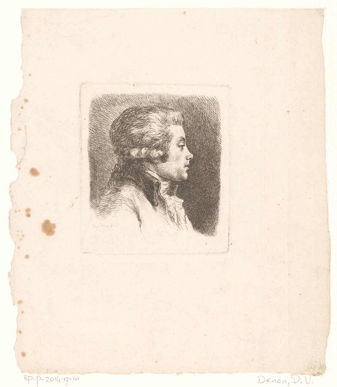 法国版画出版商 N.C. Aubourg 的肖像 作者 Dominique Vivant Denon (男爵)