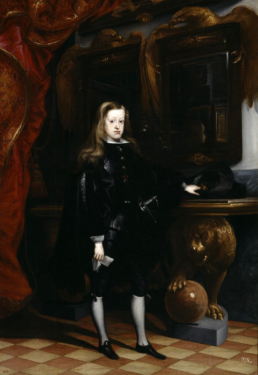 查理二世的肖像，c.1675 作者 唐·胡安·卡雷诺·德·米兰达