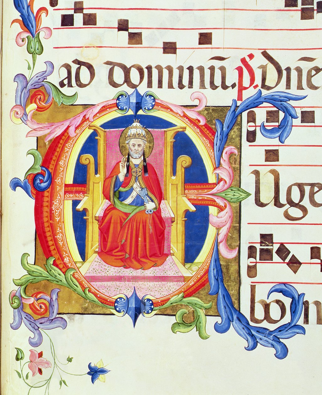 572 f.125r女士历史上最初的&39;E&39;描绘圣彼得是来自Santa Maria del Carmine的一个反对派的第一位罗马主教 作者 唐·西蒙·卡马尔多雷斯