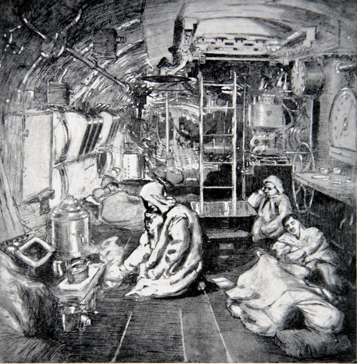 八个钟，午夜，来自&39;海军阵线&39;的插图，由Gordon S. Maxwell，1920年 作者 唐纳德·麦克斯韦