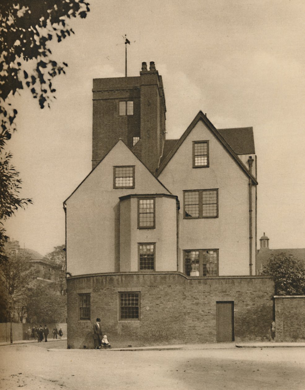 卡农伯里塔（Canonbury Tower），一座旧庄园变成了一个社会俱乐部，建于1935年。 作者 唐纳德·麦克利什