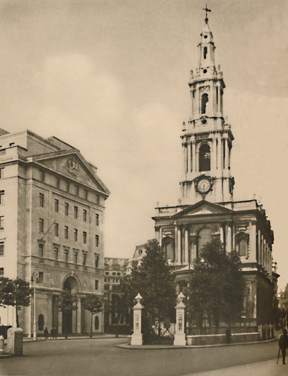圣玛丽·勒·斯特兰德（St.Mary-Le-Strand），《现代街道拓宽》，1935年。 作者 唐纳德·麦克利什