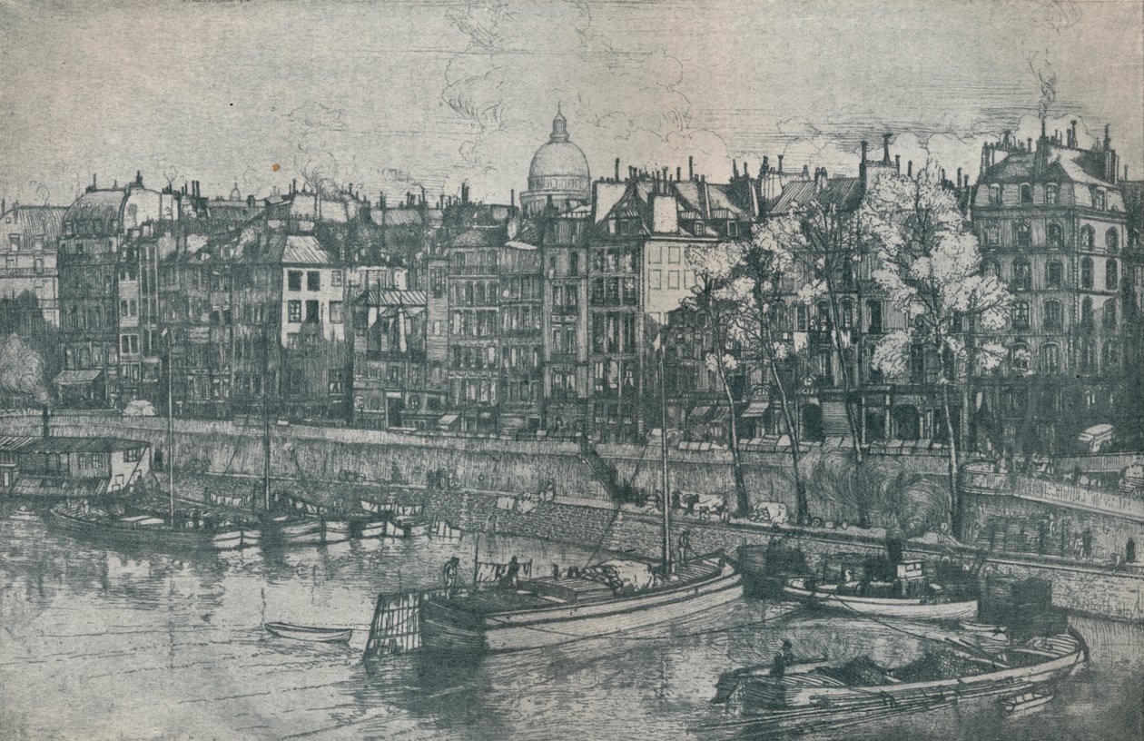 1906年巴黎大奥古斯汀码头（Quai des Grands Augustins） 作者 唐纳德·肖·麦克劳伦