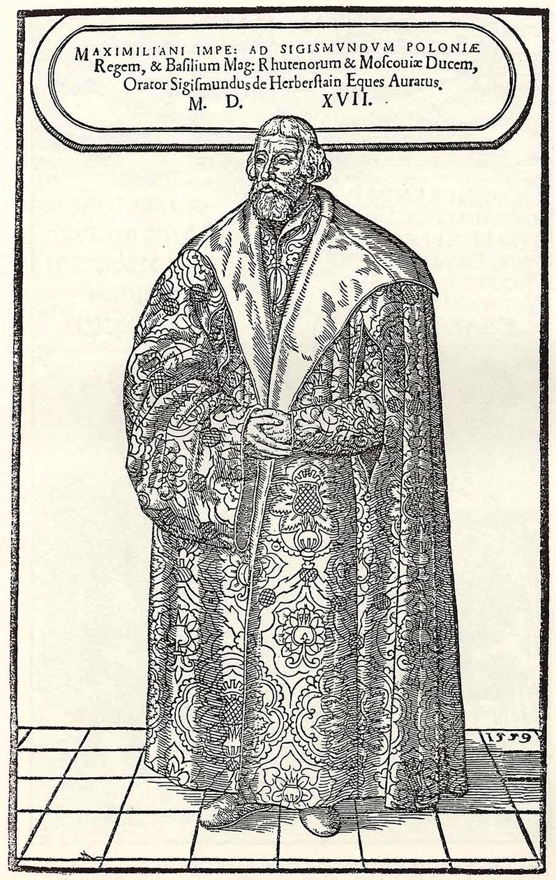 西格蒙德-冯-赫伯斯坦男爵的画像，驻波兰和俄罗斯大使，1559年 作者 多纳特·赫布施曼