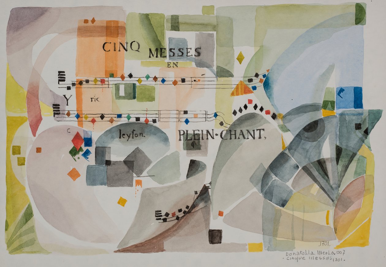 五次弥撒 1701 年，2007 年（纸面水彩画） 作者 多纳泰拉·梅洛