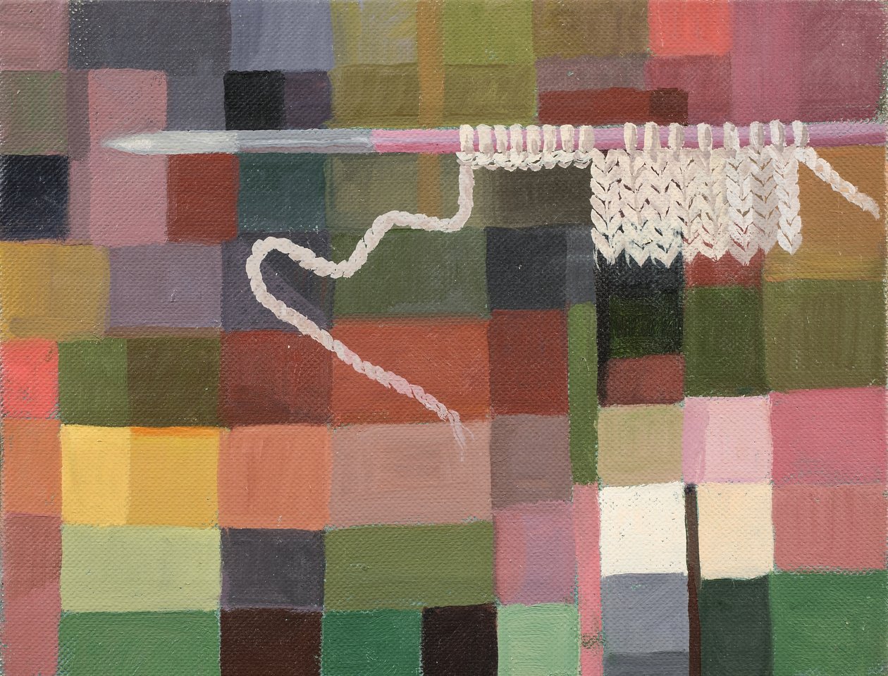 针织，c.2000（布面油画） 作者 多纳泰拉·梅洛