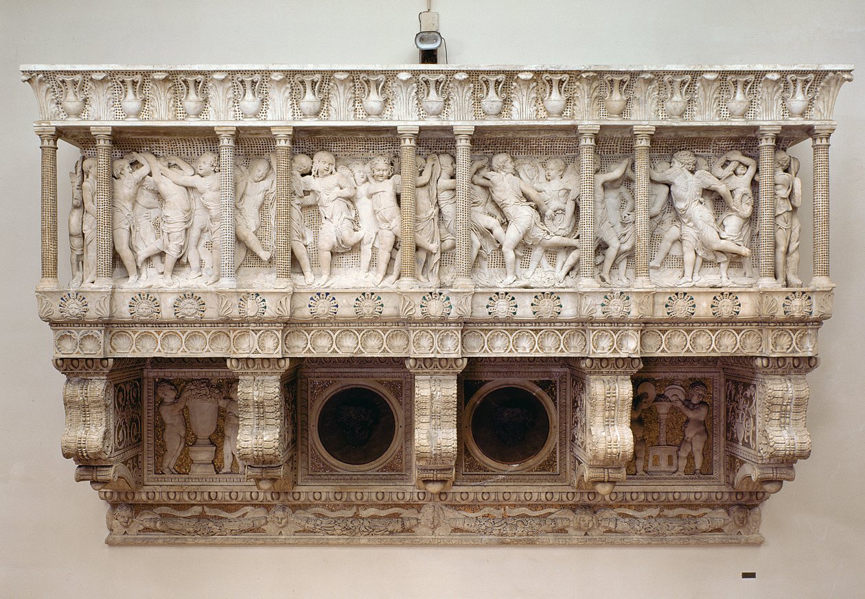 Cantoria，c.1433-38（大理石和玻璃马赛克） 作者 多纳泰洛