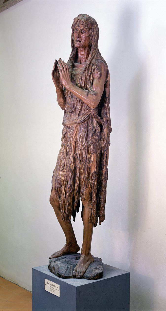 Mary Magdalene，1453-5（镀金木） 作者 多纳泰洛
