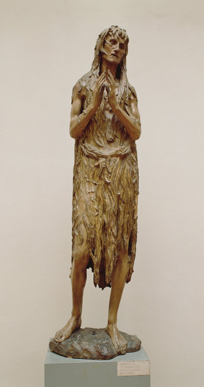 Penitent Magdalene，c.1453-55（木头） 作者 多纳泰洛