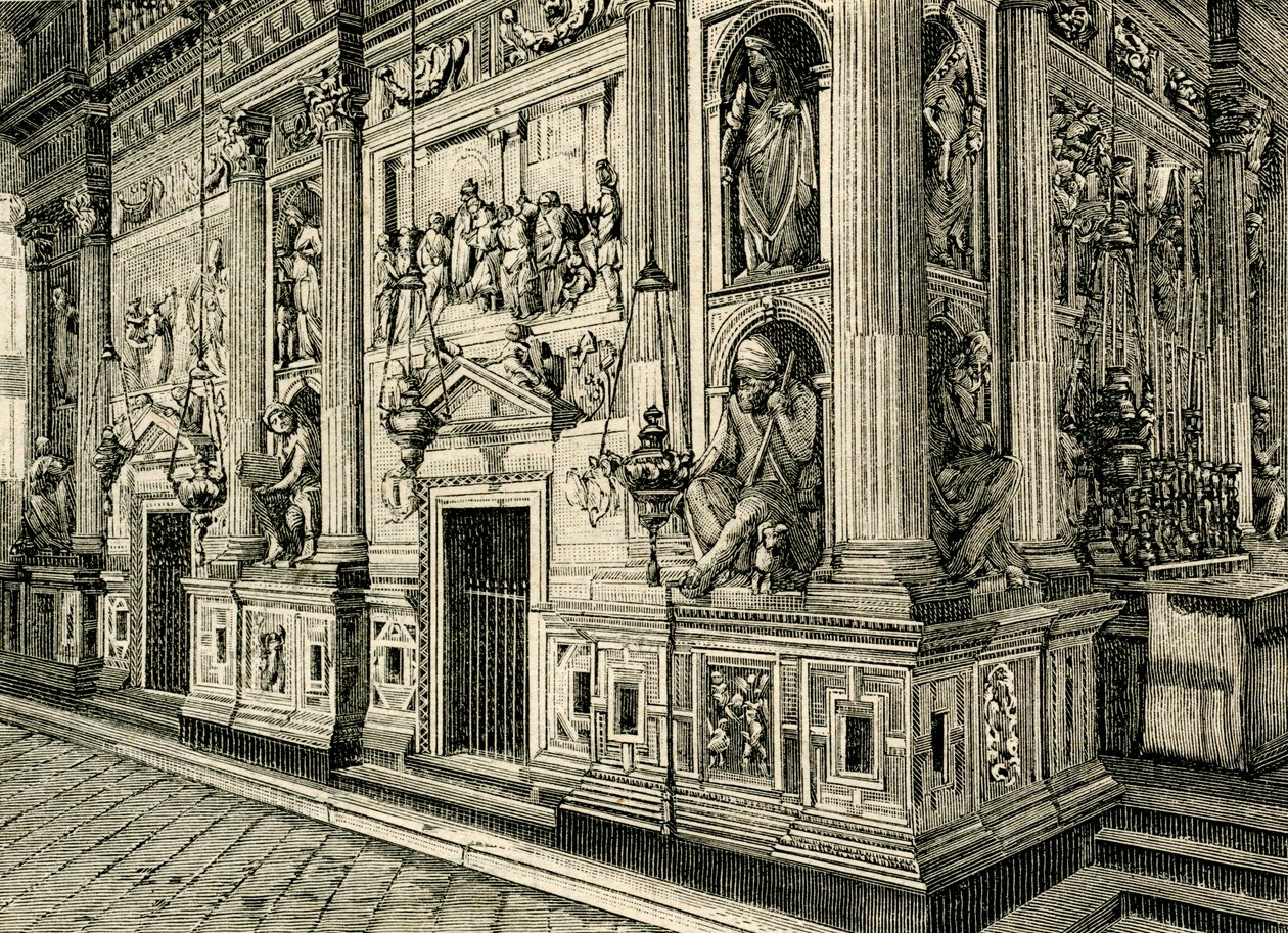 圣殿大理石屏风，由多纳托·布拉曼特（Donato Bramante，1444-1514）设计，圣殿圣殿，洛雷托，马尔凯，意大利 作者 多纳托·布拉曼特