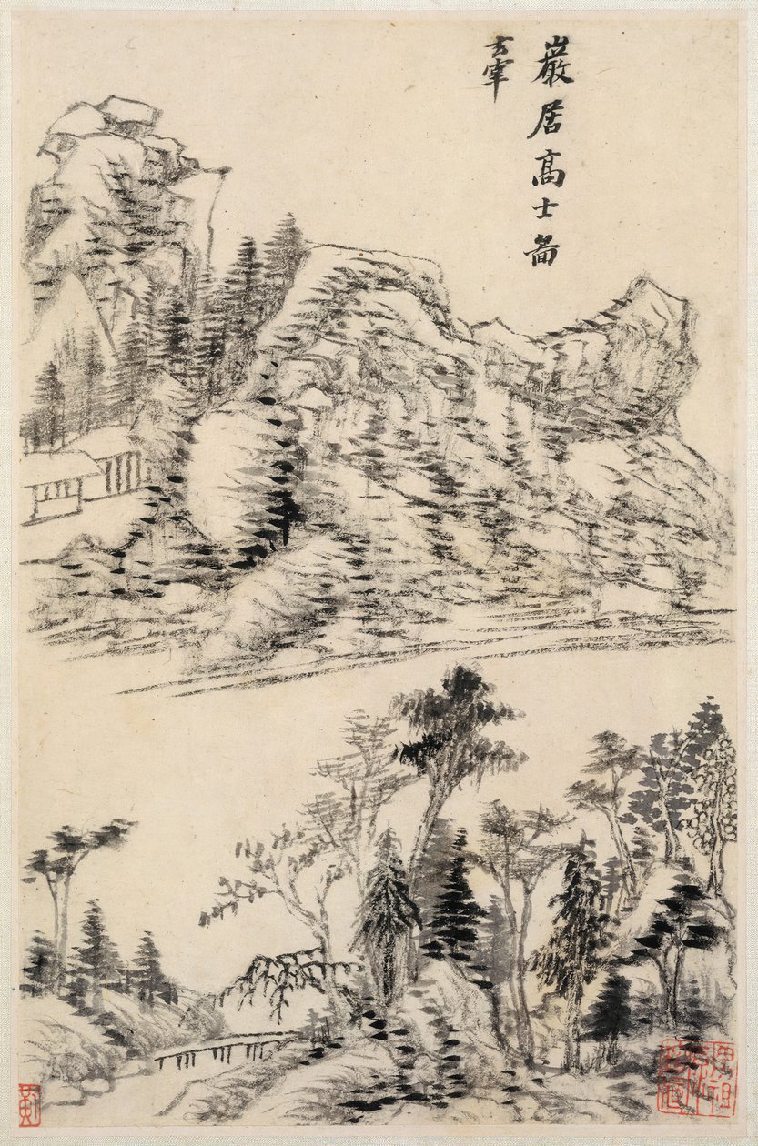跟随老主人的风景，日期为1630年。 作者 董其昌
