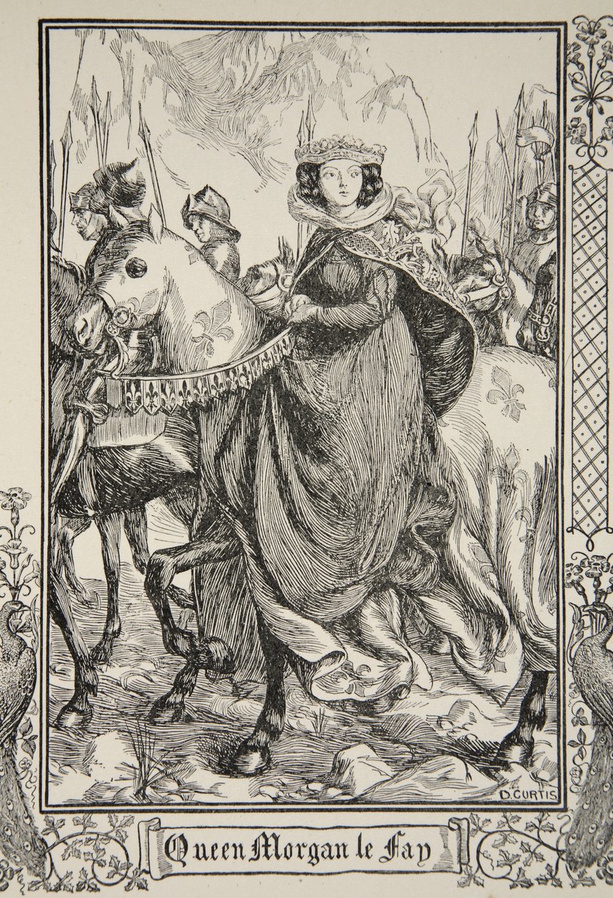 Queen Morgan le Fay，来自&39;亚瑟王的故事和圆桌会议&39;的插图，Beatrice Clay，第1版，1905年 作者 多拉·柯蒂斯（Dora Curtis）