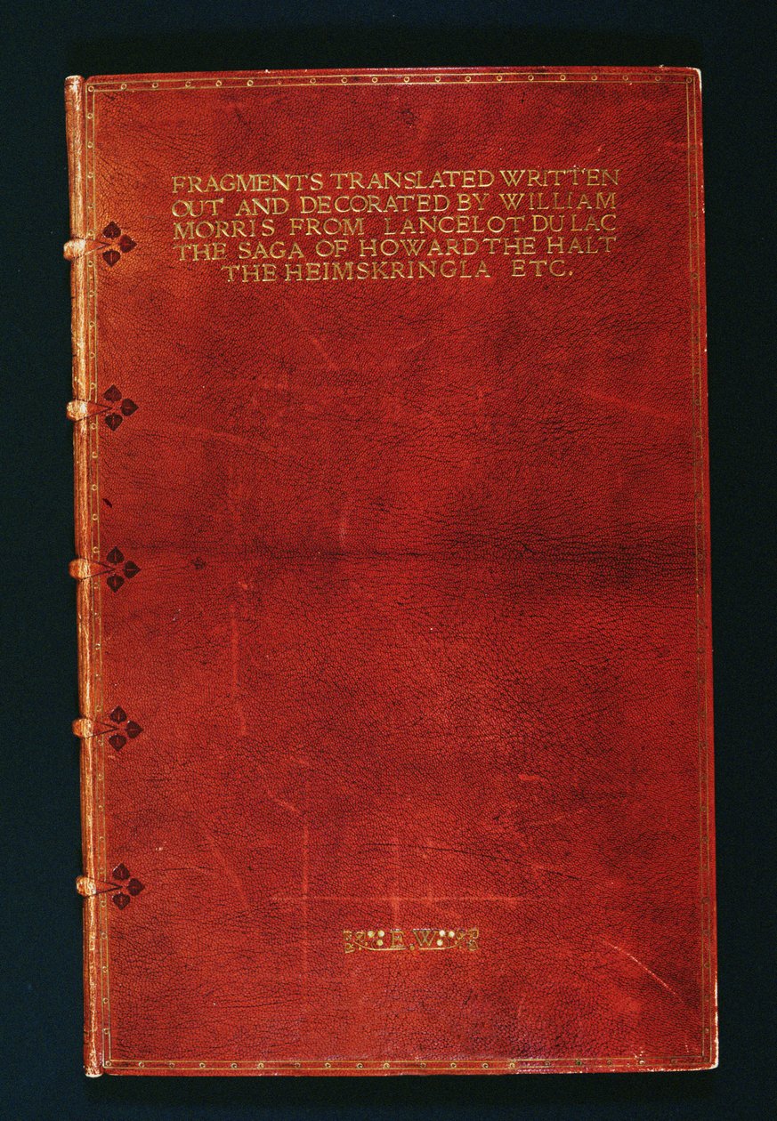 手稿碎片量达到Emery Walker（1851-1933）1902年（皮革和黄金） 作者 道格拉斯·科克雷尔