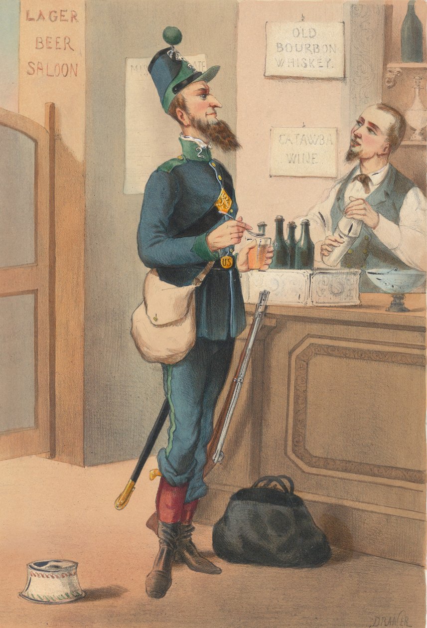 美利坚合众国 - Chasseurs à Pied, 1865年。 作者 在上面