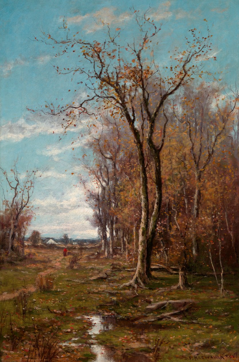 秋天的风景，1886年。 作者 You Bois Fenelon Hasbrouck