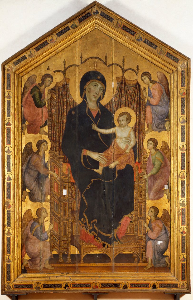La Madonna Rucellai（木头蛋彩画） 作者 杜乔·迪·博尼塞尼亚