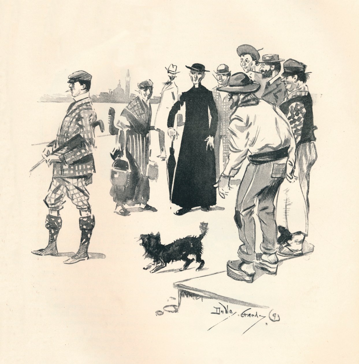 1893年，1894年在威尼斯的尼克博克队 作者 达德利·哈迪