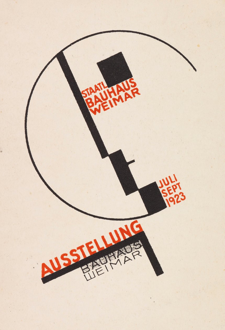 魏玛包豪斯的展览。明信片 , 1923年。 作者 多尔特头盔