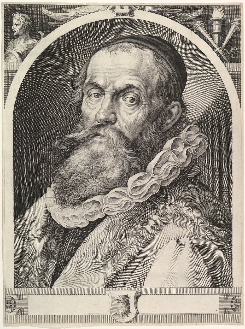 酒吧Hendrick Goltzius的肖像。 1617 作者 荷兰学校