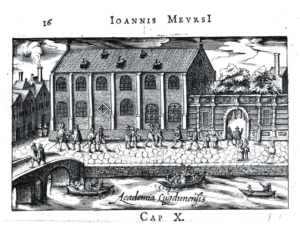 莱顿大学，来自J. Meursius的&39;A Dutch Athens&39;，酒吧。在1625年 作者 荷兰学校
