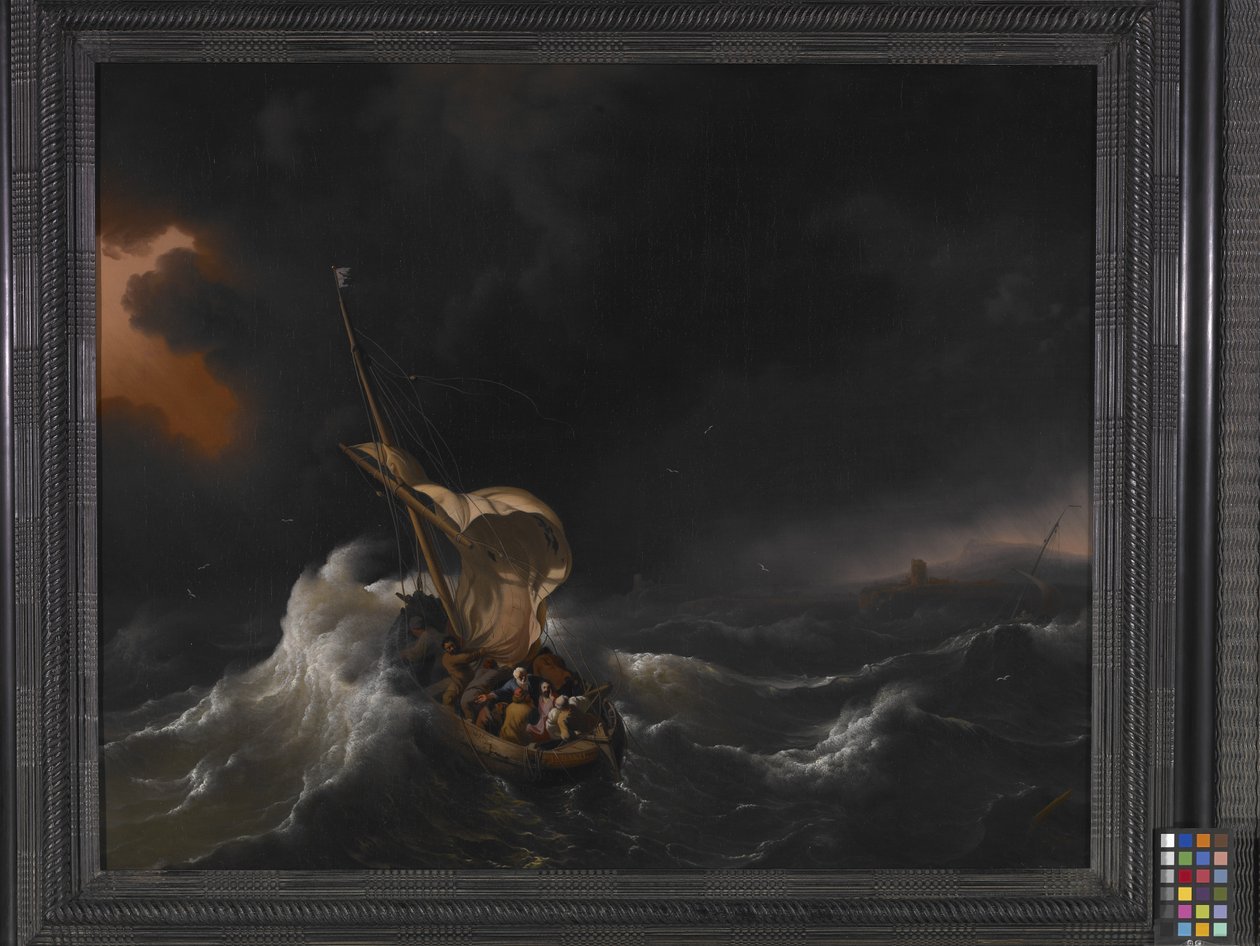 Christ In The Storm On The Sea Of Galilee (oil on canvas) 作者 荷兰学校