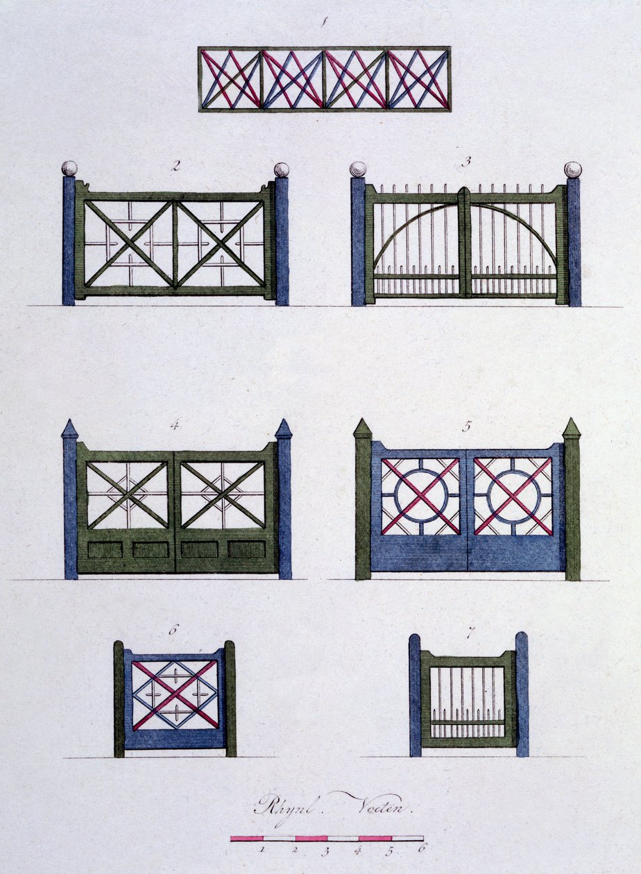 由G. van Laar撰写的Garden Gems杂志的设计，出版于1802年 作者 荷兰学校