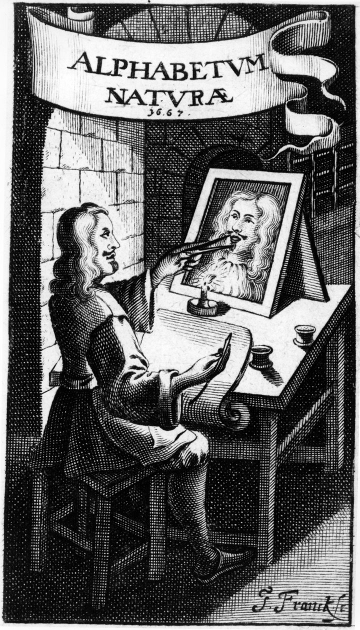 自由字母Natura（自然字母）的主题由FM van Helmont，1667年 作者 荷兰学校