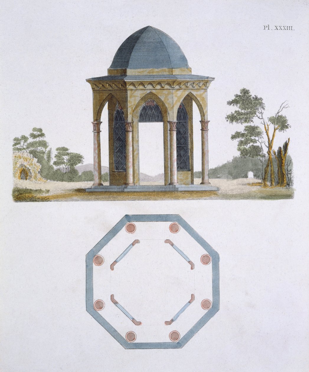 花园宝石杂志的插图由G Van Laar，1802年 作者 荷兰学校
