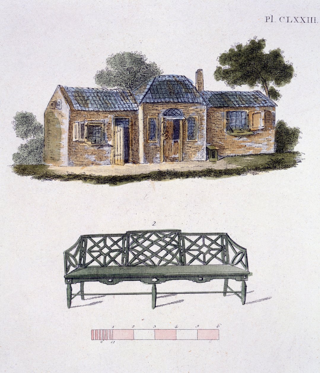花园宝石杂志的插图由G Van Laar，1802年 作者 荷兰学校