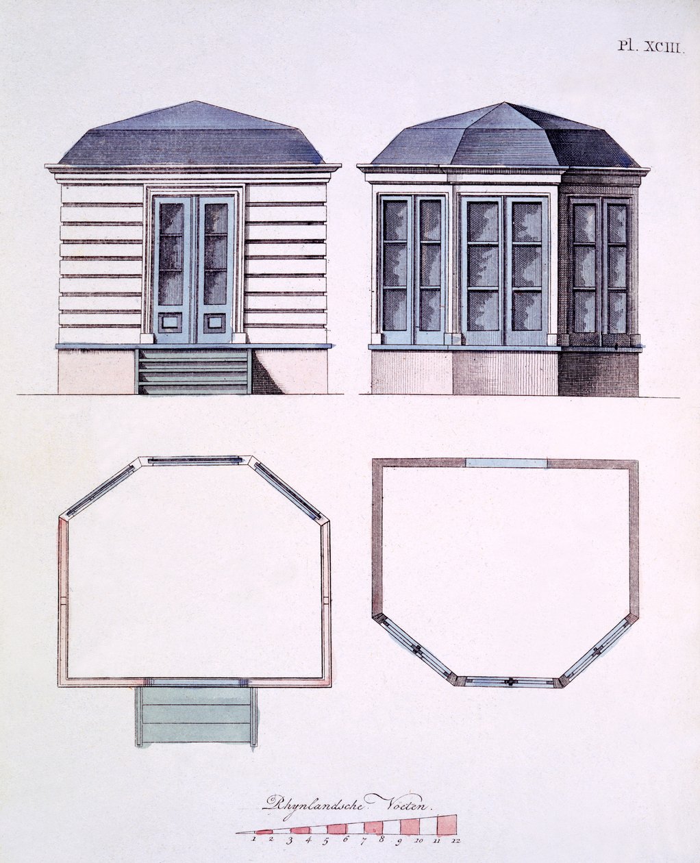 花园宝石杂志的插图由G Van Laar，1802年 作者 荷兰学校
