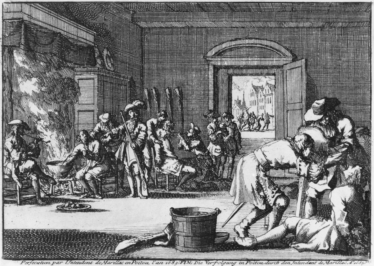 1686年，1685年1688年，德马里亚克人在普瓦图迫害新教徒 作者 荷兰学校