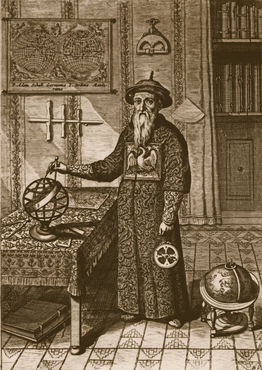 Johann Adam Schall von Bell，来自中国Illustrata，Athanasius Kircher，1667 作者 荷兰学校