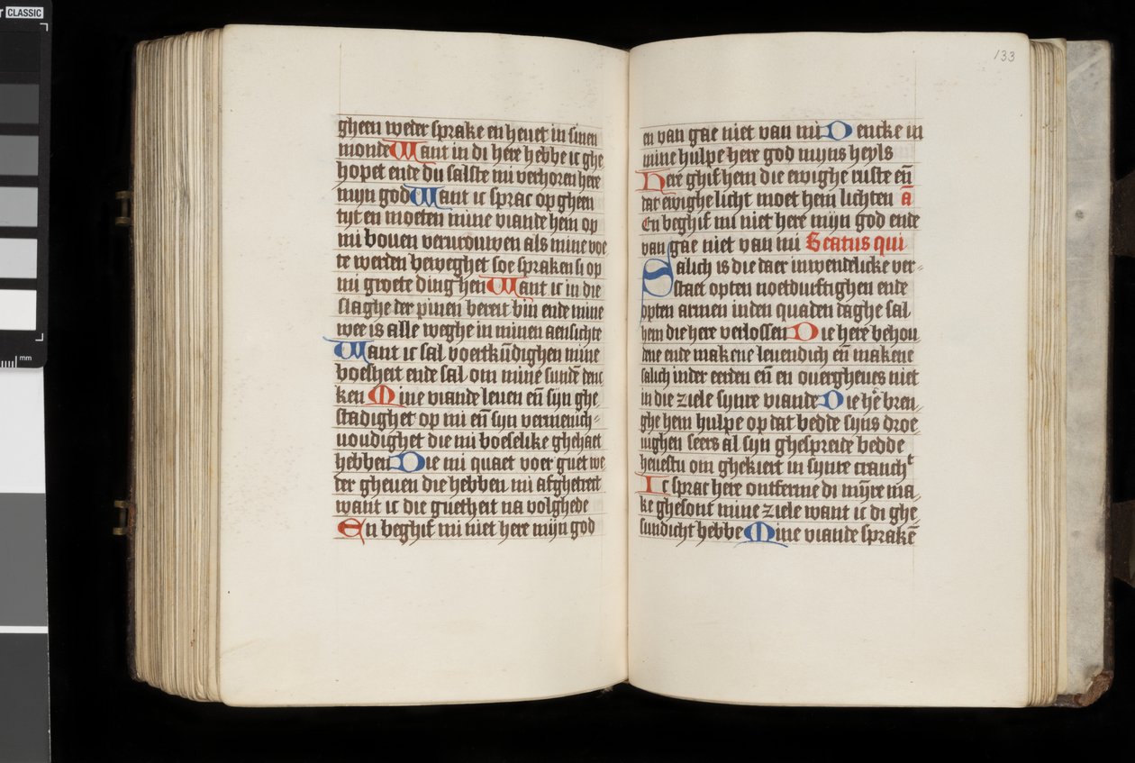 MS McClean 92，f.132v-f.133r，来自《小时手册》，c.1470-90 作者 荷兰学校