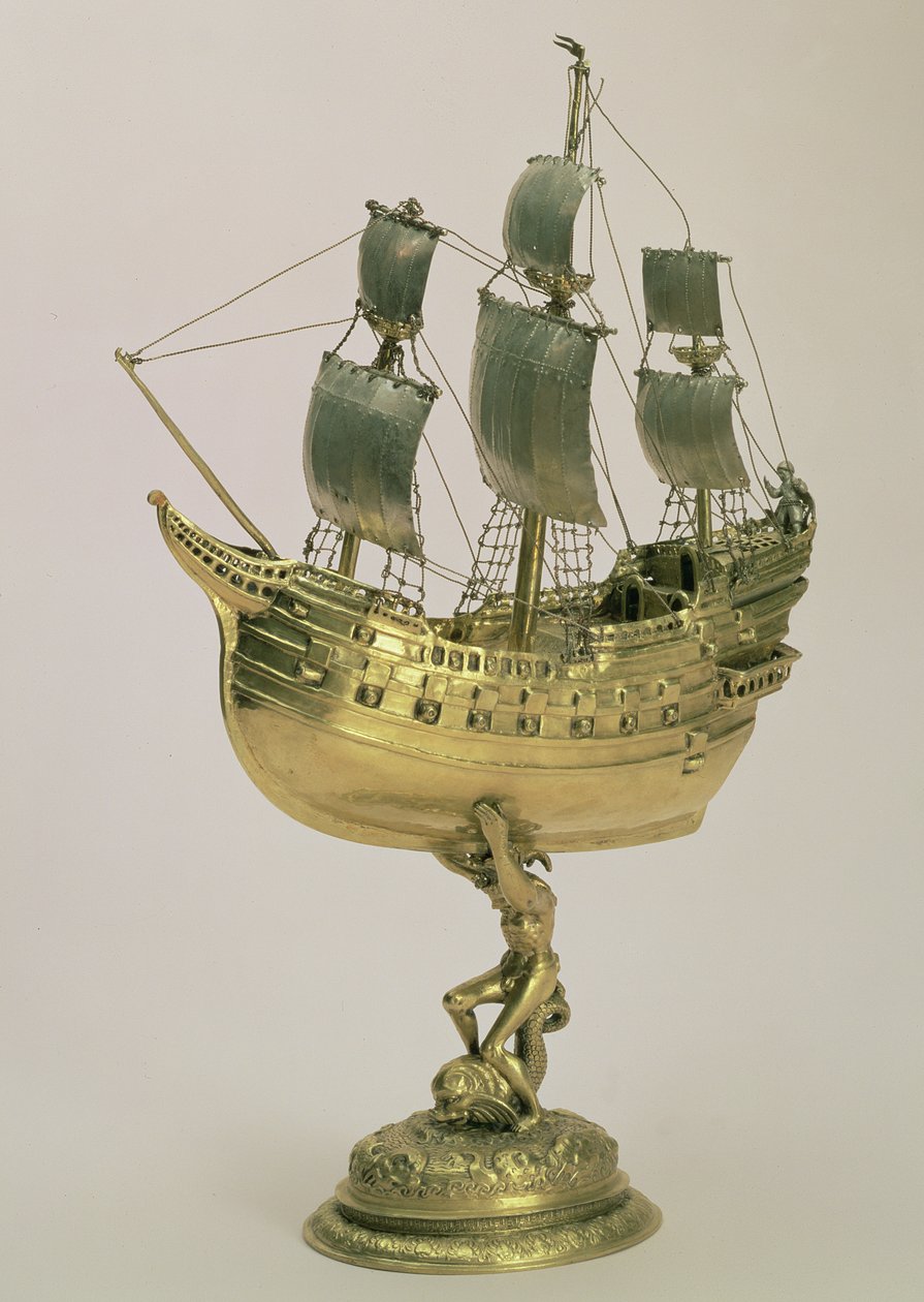 Model Warship，阿姆斯特丹，1595-96（镀银） 作者 荷兰学校