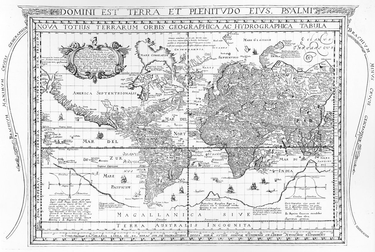 新星托修斯Terrarum奥比斯地理AC DESCRIPTIO，1642 作者 荷兰学校