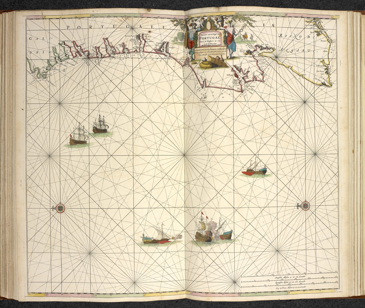 葡萄牙，摘自《De groote nuewwe vermeerderde zee-atlas ofte water-werelt。Vertoonende in sigh alle zee-kusten des aardtryks...