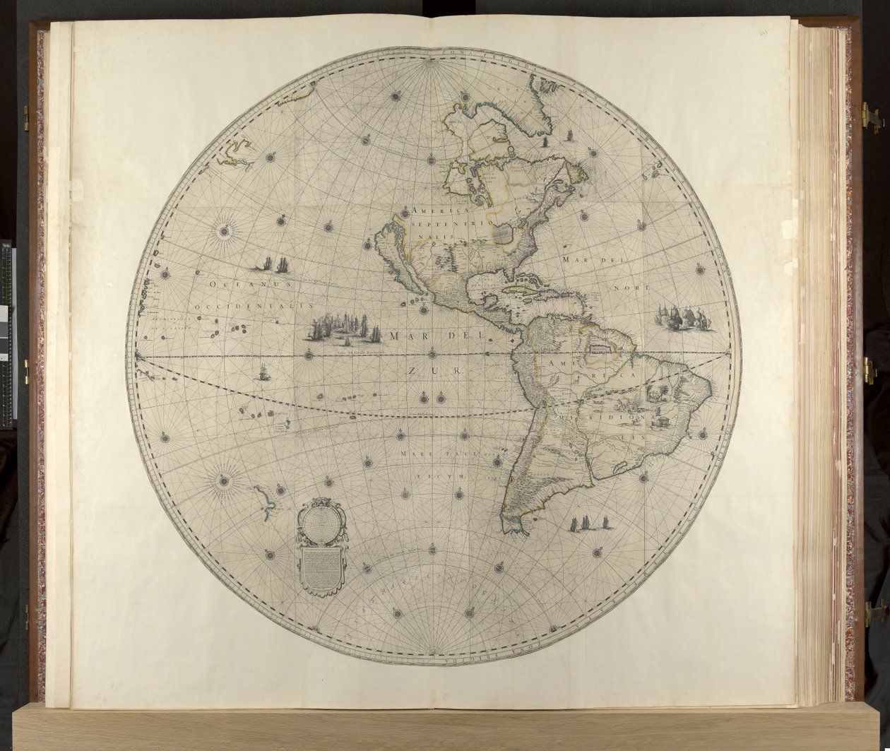 美洲，克伦克地图集，约 1660 年（雕刻） 作者 荷兰学校