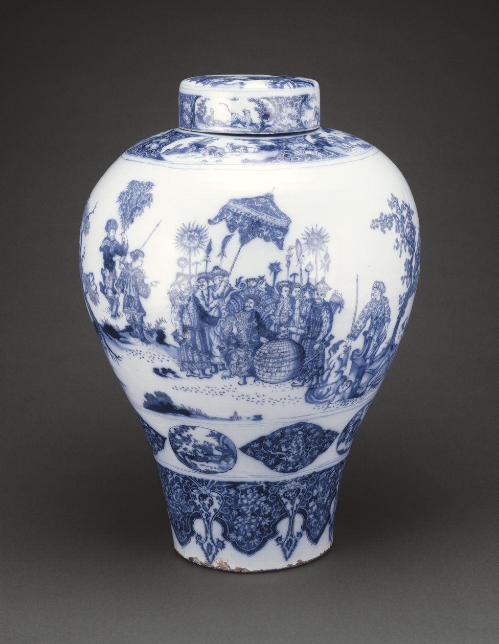 带盖花瓶，1678-80 作者 荷兰学校