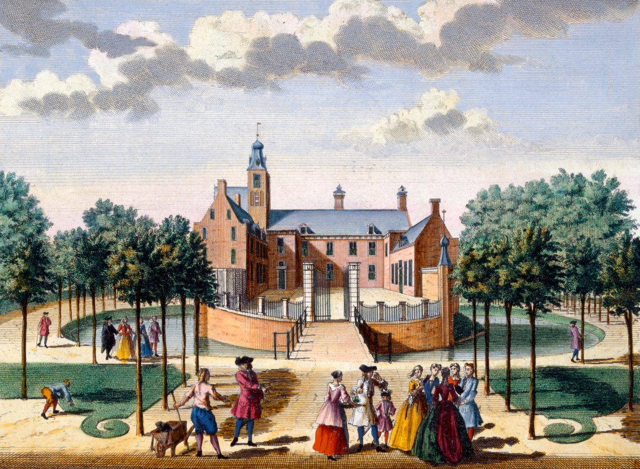 Adrichem House的景观，来自The Heganrick de Leth的Zeganpralent Kennemerlant和Matthias Brouerius Van Nidek，出版于17-17-1730 作者 荷兰学校