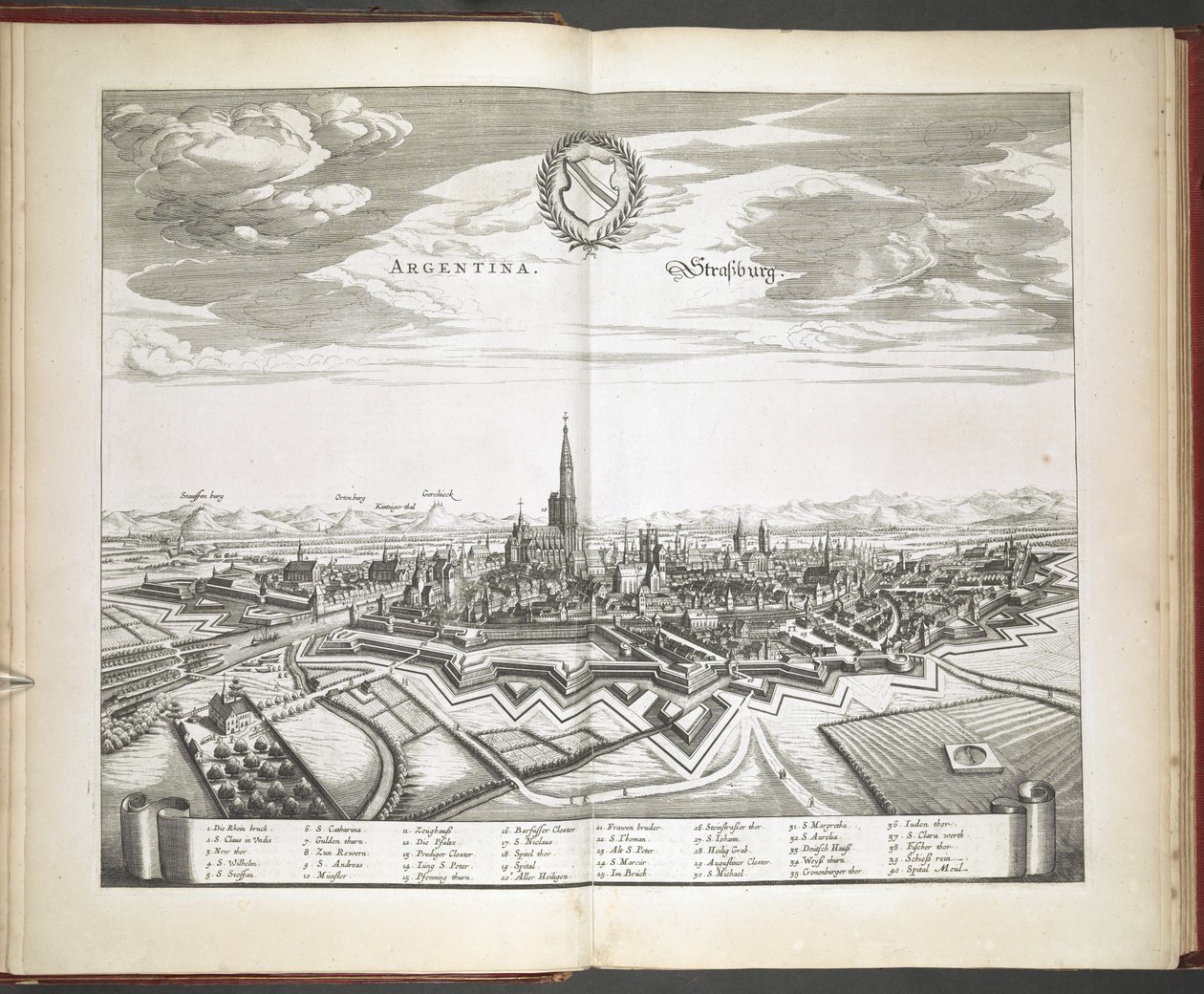 从 "Urbium totius Germaniae Superioris Illustriorum clariorumque Tabluae antiquae et novae accuratissime elaboratae "眺望斯特拉斯堡 作者 荷兰学校