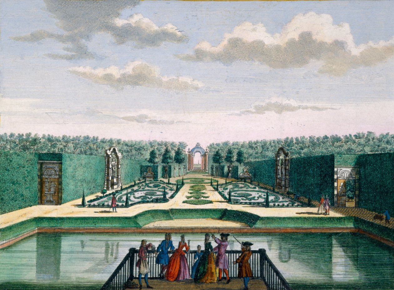 Meerrestein，来自Het Zeganpralent Kennemerlant的Hendrick de Leth和Matthias Brouerius Van Nidek，发布于17,700-1730的花坛和凯旋门的视图 作者 荷兰学校