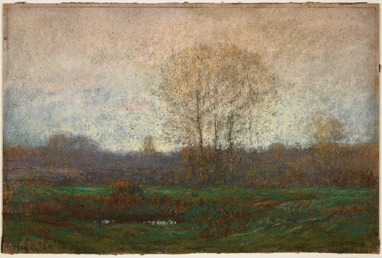 风景，1910年（粉彩） 作者 德怀特·威廉·特伦