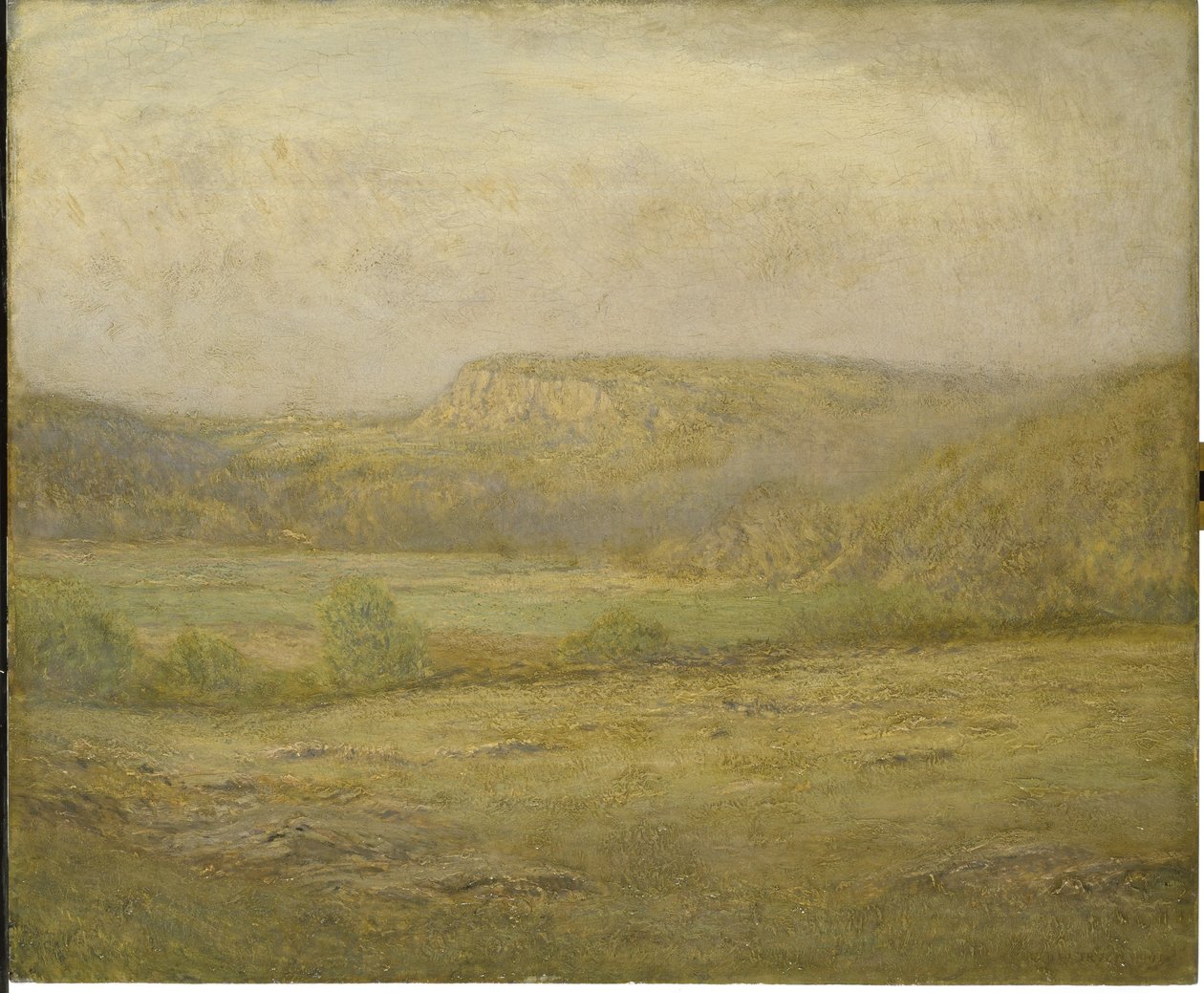新英格兰山，1901年（木板油） 作者 德怀特·威廉·特伦